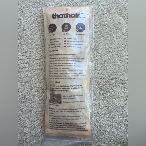 Cream Blonde Hair Extensions Halo - Picture 4 of 4